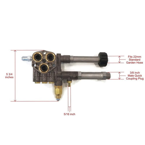 #US Replace Parts Complete Pump Head With Unloader for DeVilbiss Washer Sprayers SRMW2.4G28 (datG.0825#32029)