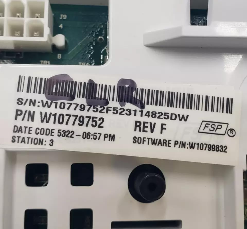 Genuine Washer Control Board W10779752 Same Day Shipping & 60 Days Warranty