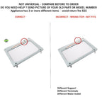 WH10X34977 WH10X35297 WH44X32892 EAPX40097X1 compatible with General Electric Washer Ge Glass Frame Asm Lid White fits old part number WH10X34977 WH10X35297 WH44X32892