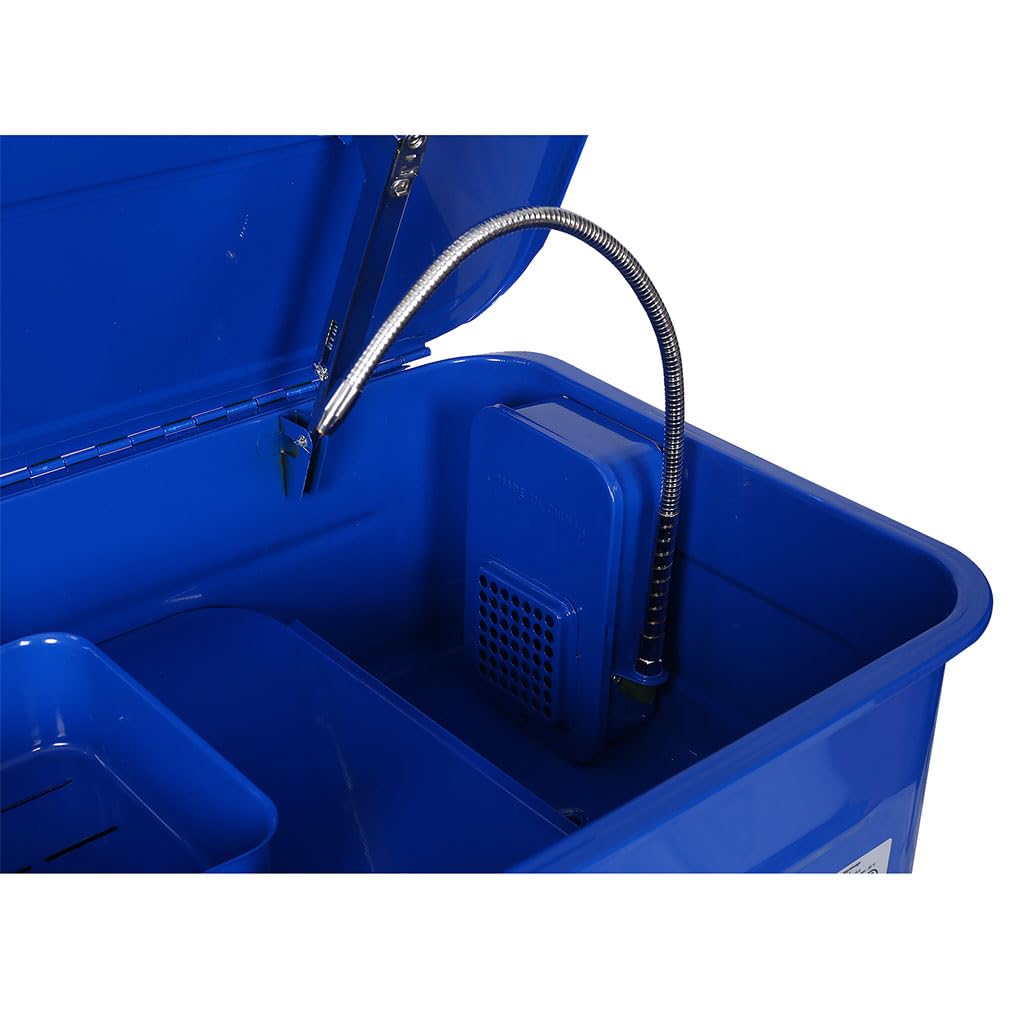 20 Gallon Electric Parts Washer Cabinet - Heavy-Duty Automotive Cleaner with Solvent Pump & Shelf for Gears, Wheel Bearings, Carburetors & More 20 Gallon
