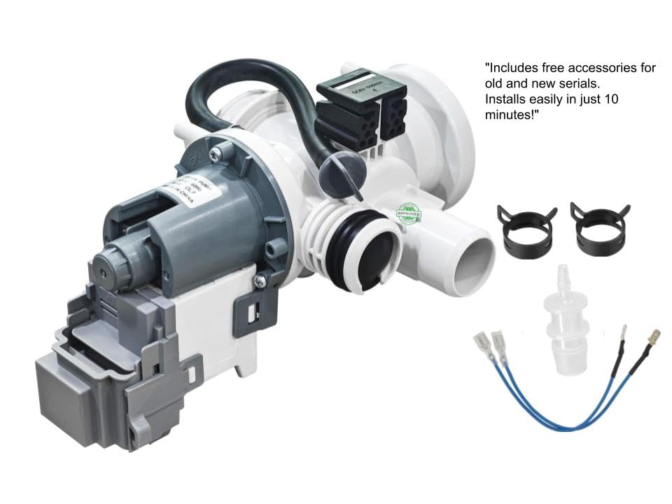 EAP12592830 PS12592830 AP6807020 CKD807020X compatible with Samsung Washer Drain Pump Assembly fits old number EAP12592830 PS12592830 AP6807020