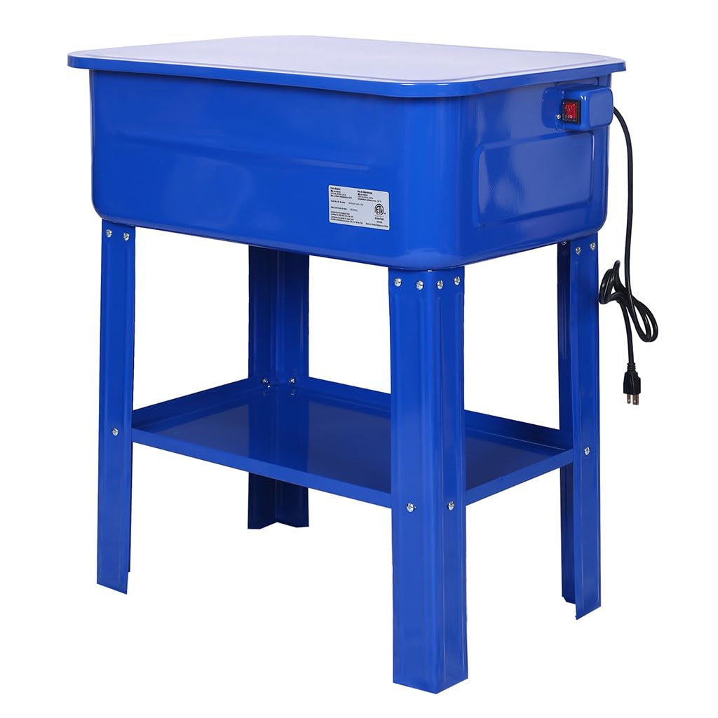 20 Gallon Electric Parts Washer Cabinet - Heavy-Duty Automotive Cleaner with Solvent Pump & Shelf for Gears, Wheel Bearings, Carburetors & More 20 Gallon