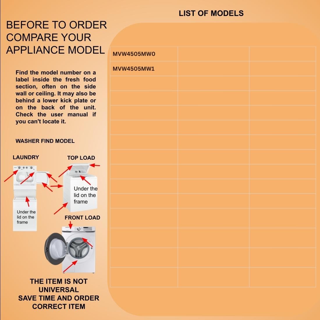 4979450 AP7203654 EAP16763212 EAP626074X1 compatible with Whirlpool Washer Electronic Control Board fits old part number 4979450 AP7203654 EAP16763212