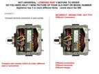 WP661600 661600 compatible with Whirlpool, Estate, Roper Washer Direct Drive Washer Motor fits old number WP661600