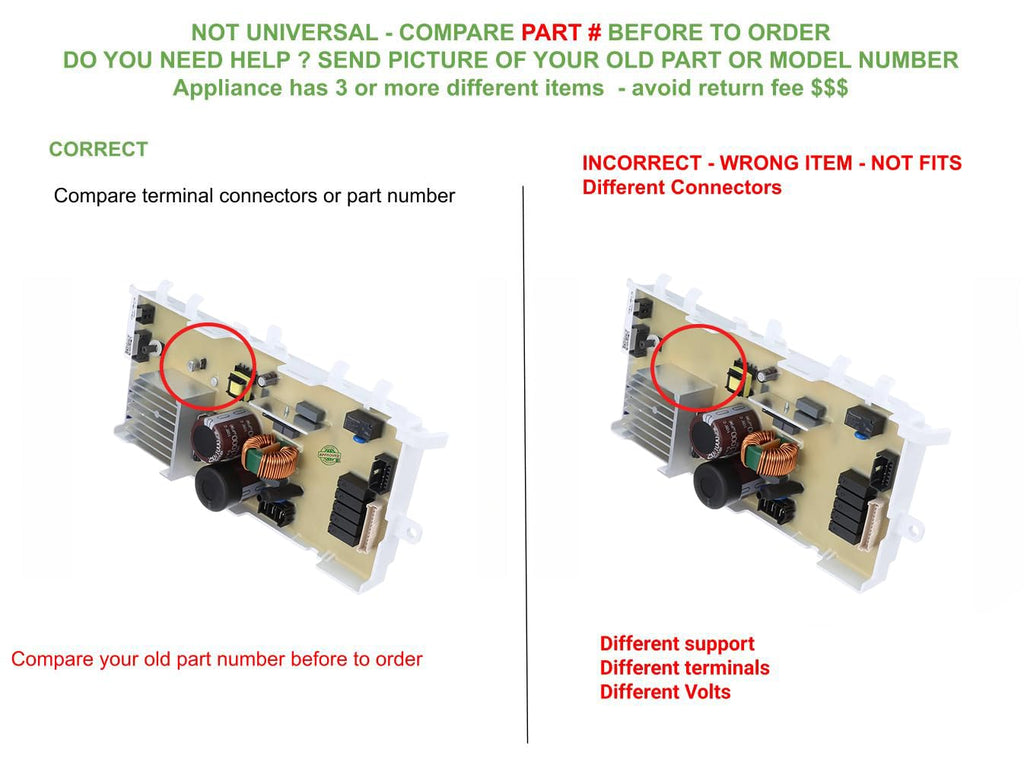 4843360 4959312 AP6285254 CKD401710X compatible with Maytag Whirlpool Washer Electronic Control Board fits old number 4843360 4959312 AP6285254