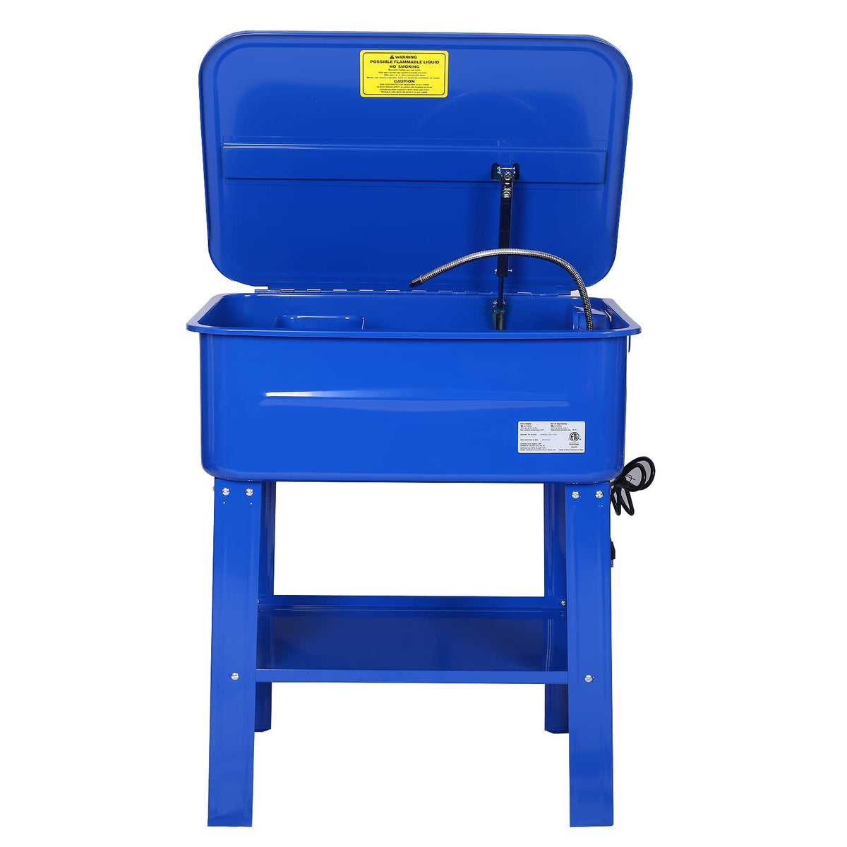 20 Gallon Benchtop Parts Washer with Electric Pump - Heavy Duty Cabinet Parts Cleaner for Automotive, Garage, and Workshop Use