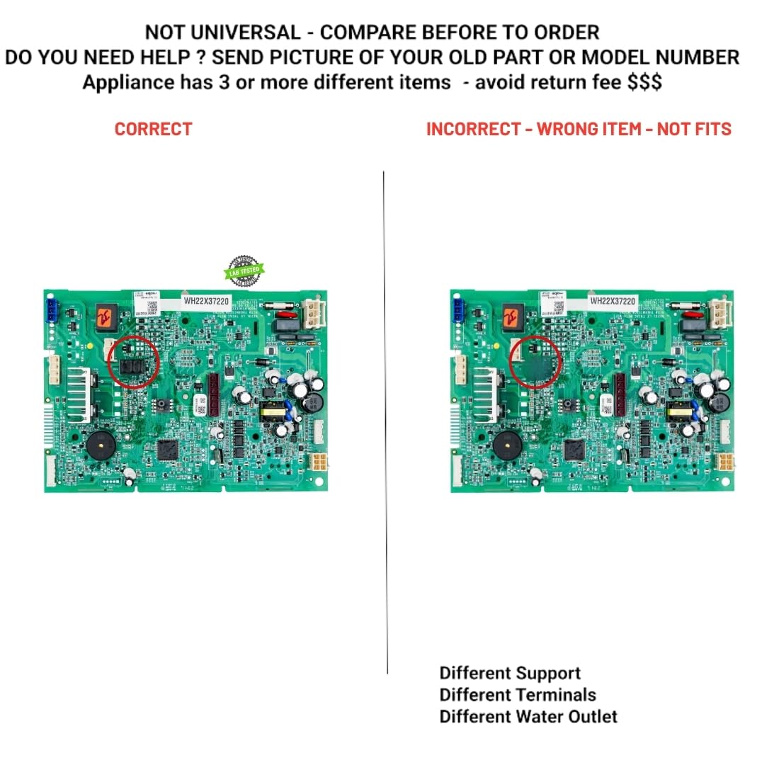 AP8056061 AGE26915 PD00094227 EAP38441CX1 compatible with General Electric Ge Washer Main Control Board fits old part number AP8056061 AGE26915 PD00094227