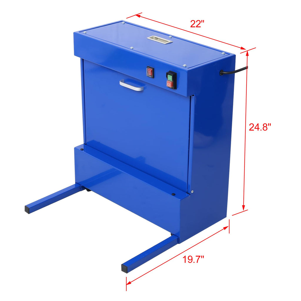 22" Wall-Mounted Parts Washer Micro Cleaner - 14L Tank for Small Motor, Mechanical Components Cleaning - Metal Design with Built-in Work Light
