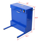 22" Wall-Mounted Parts Washer Micro Cleaner - 14L Tank for Small Motor, Mechanical Components Cleaning - Metal Design with Built-in Work Light