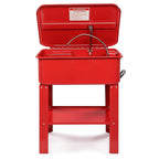 20 Gallon Parts Washer with 110V Pump Compact Steel Rust-Resistant