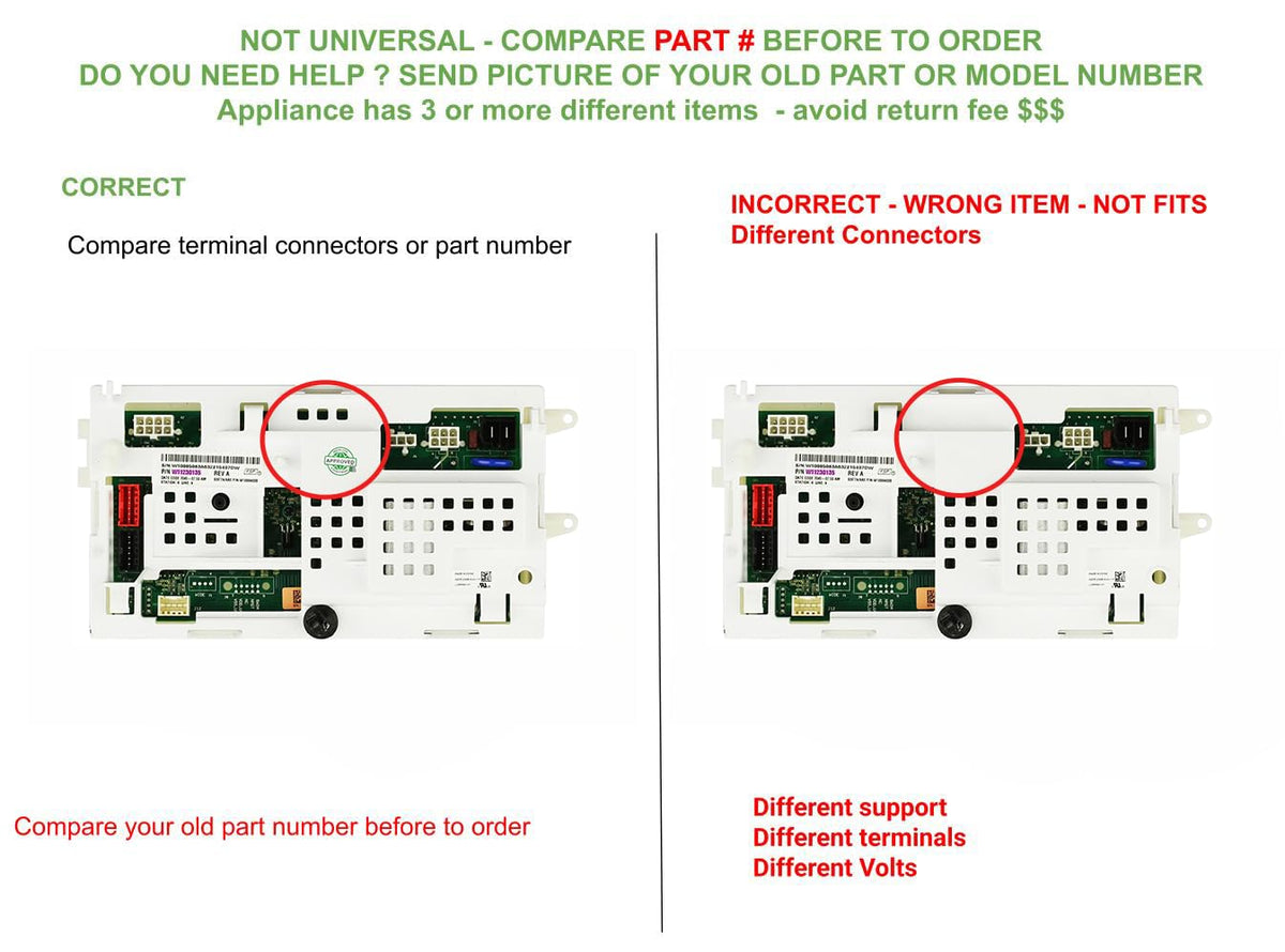 AWP134797 PD00092615 CKD230135X compatible with Whirlpool Washer Electronic Control Board fits old number AWP134797 PD00092615