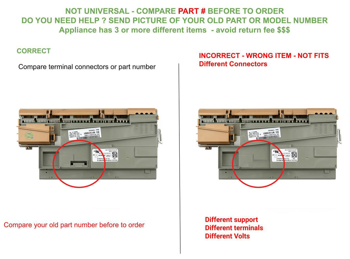 W11682061 CKD682061X compatible with Whirlpool Washer Electronic Control Board fits old number W11682061