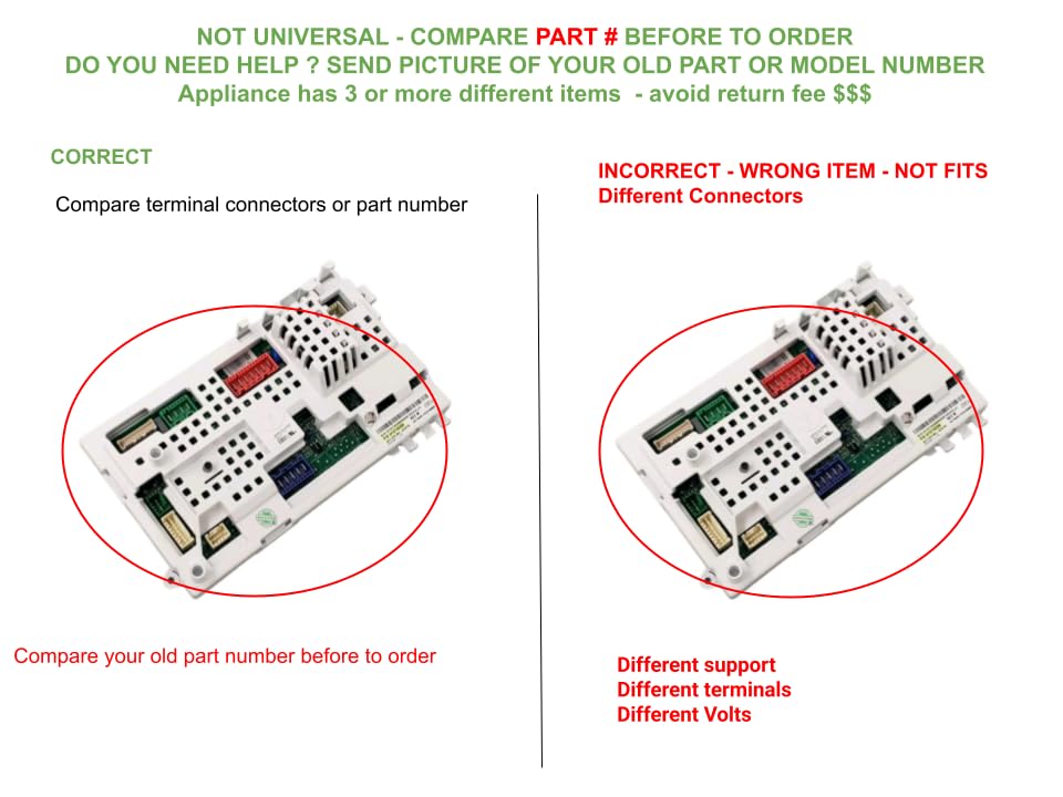 AP5954419, PS10062752 CKD062752X compatible with Maytag Washer Electronic Control Board fits old model number AP5954419, PS10062752