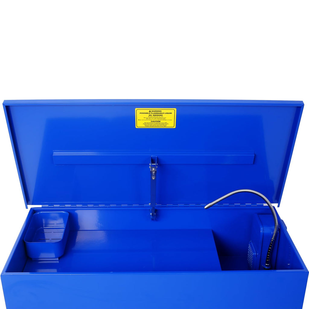 40 Gallon Parts Washer - Steel Blue - Vital Cleaning Tool - Workshop Use - Durable