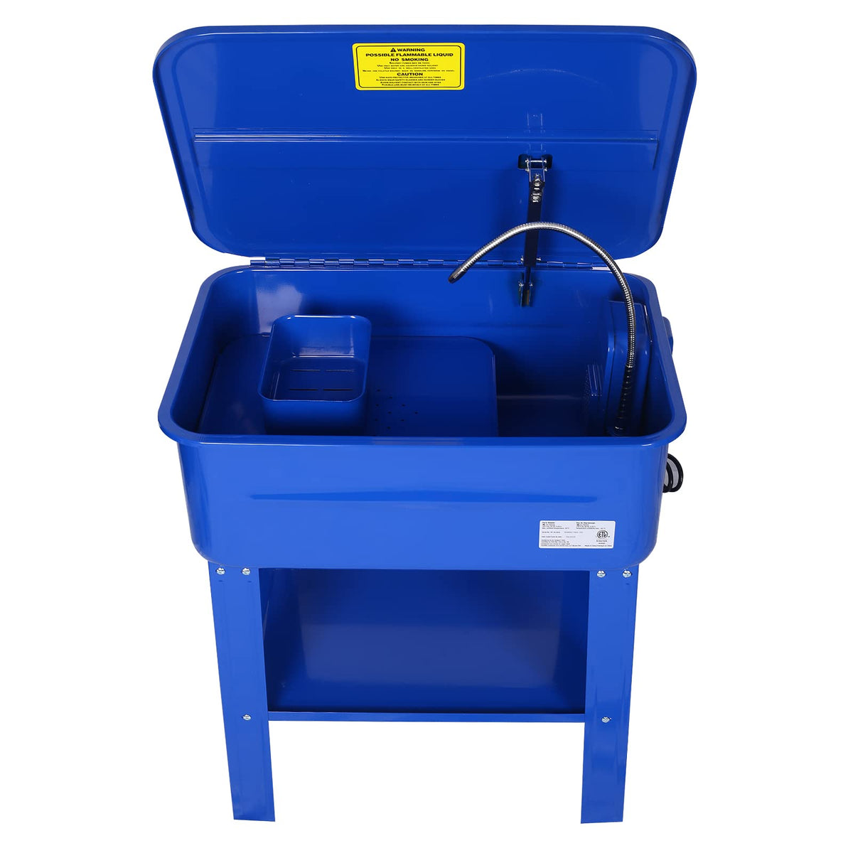 20 Gallon Benchtop Parts Washer with Electric Pump - Heavy Duty Cabinet Parts Cleaner for Automotive, Garage, and Workshop Use