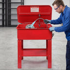 20 Gallon Parts Washer with 110V Pump Compact Steel Rust-Resistant