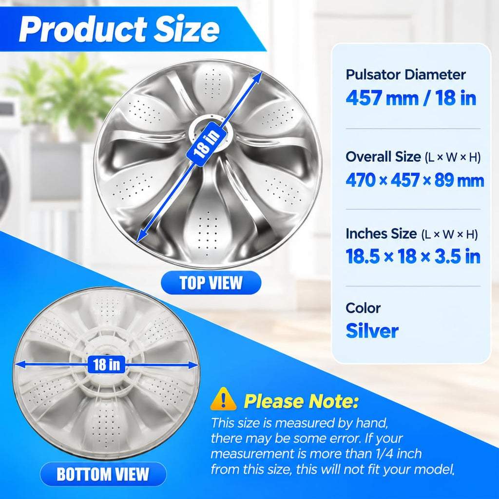Washer Pulsator Plate for LG WT1901CW 2016–2019,Efficient Agitation
