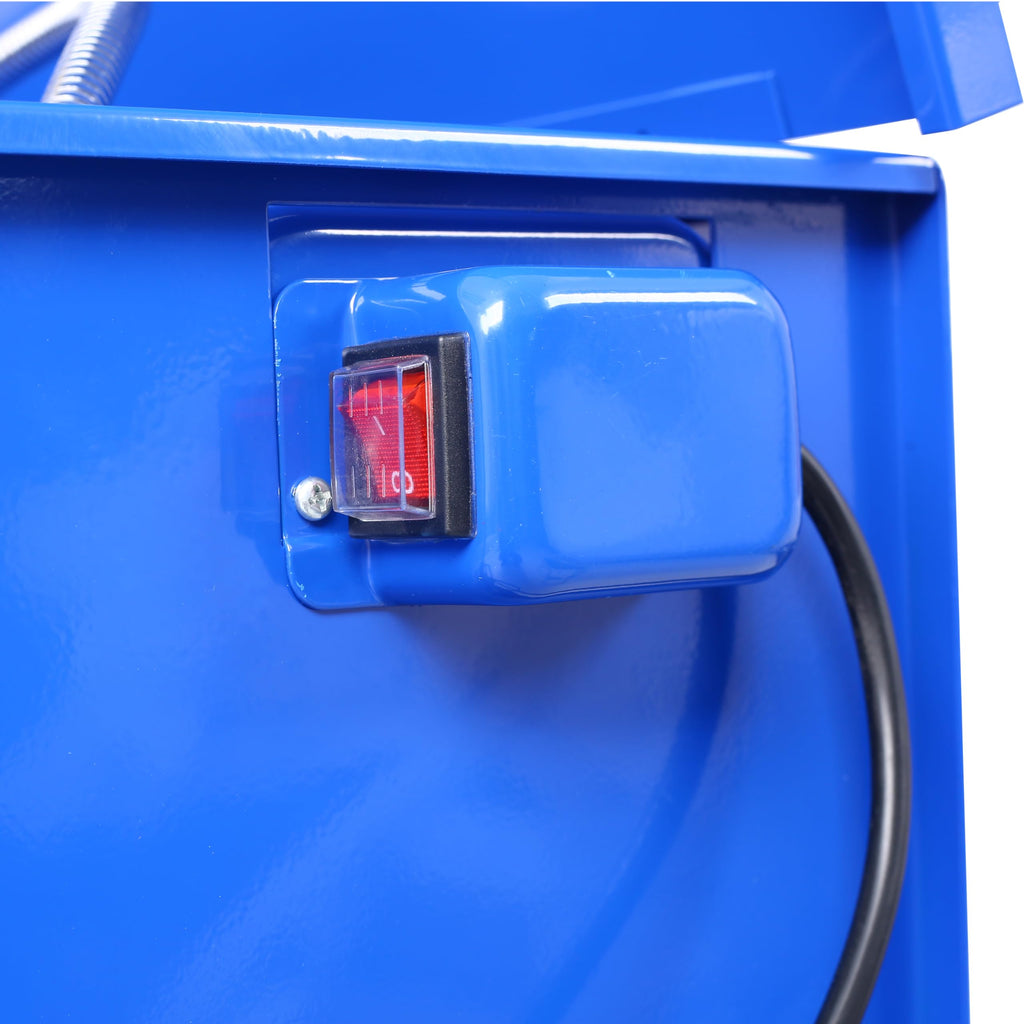 40 Gallon Parts Washer 24 Gallon Solvent Capacity 5 Gallon Per Minute Max Pump Output Heavy Duty Steel Powder Coated Blue