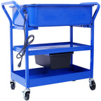 20 Gallon Parts Washer | Heavy Duty Steel Construction | Portable Parts Cleaner with 325 GPH Pump & Drain Tray for Automotive & Shop Use