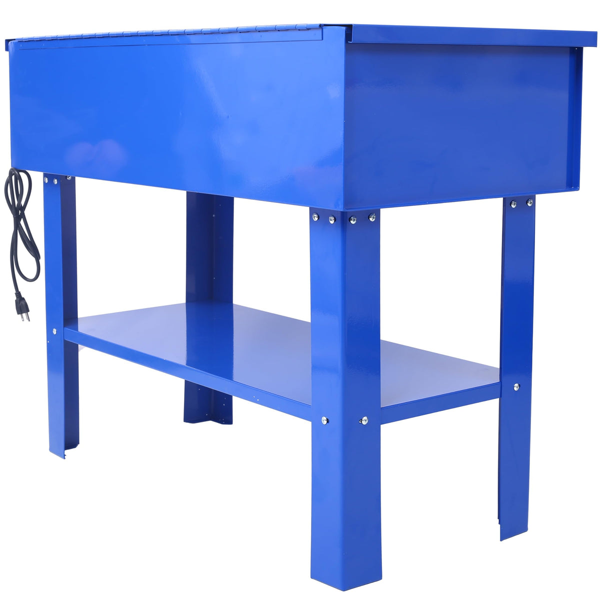 40 Gallon Parts Washer 24 Gallon Solvent Capacity 5 Gallon Per Minute Max Pump Output Heavy Duty Steel Powder Coated Blue