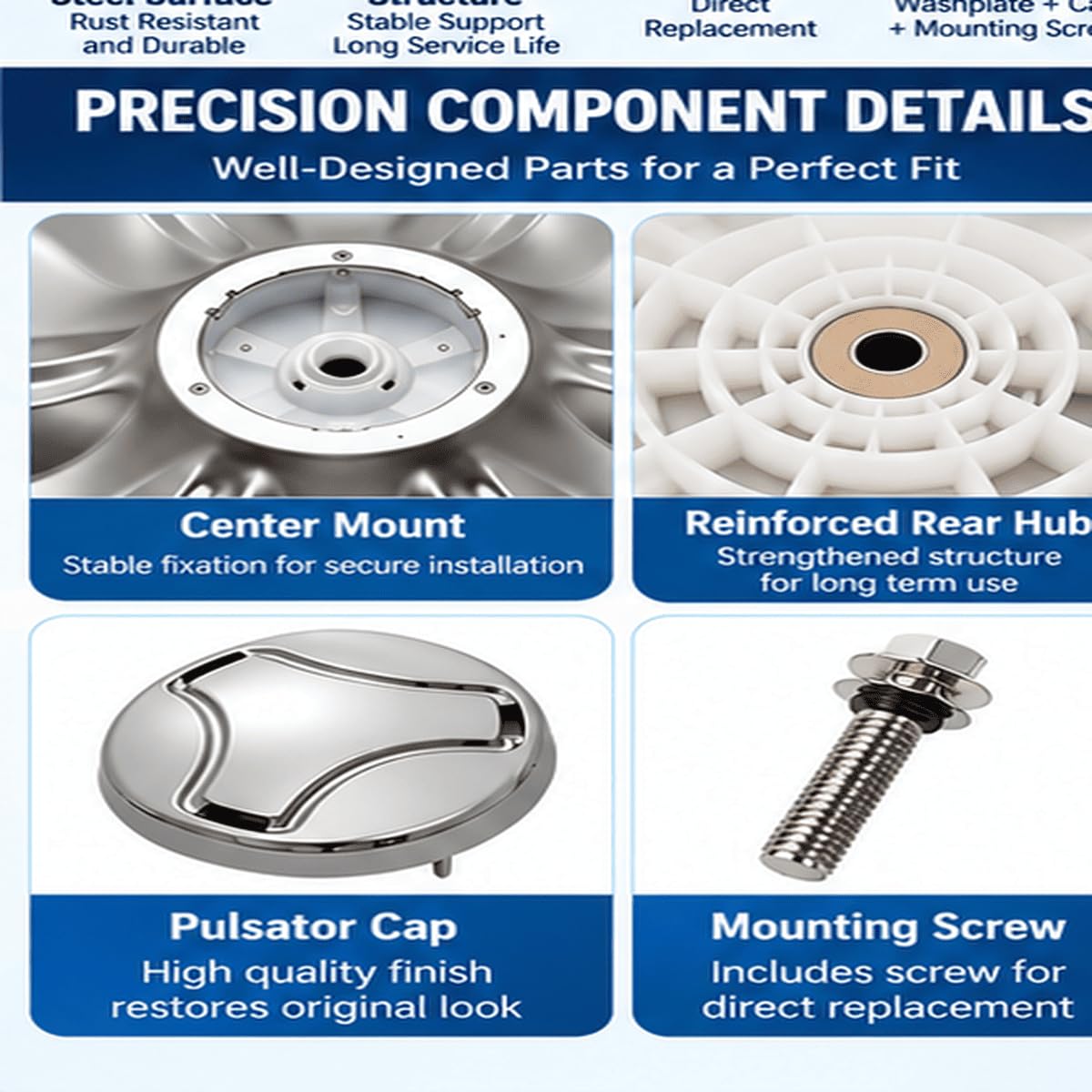 Washer Pulsator Plate For Kenmore 796.2927801 2011–2016,Efficient Agitation