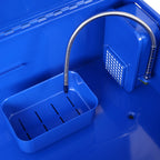 40 Gallon Parts Washer 24 Gallon Solvent Capacity 5 Gallon Per Minute Max Pump Output Heavy Duty Steel Powder Coated Blue